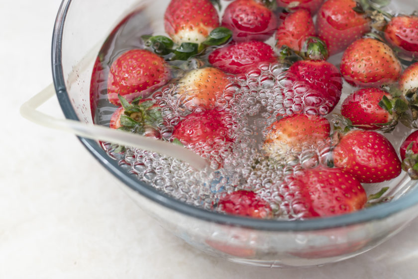 Strawberries in a Bowl with Water