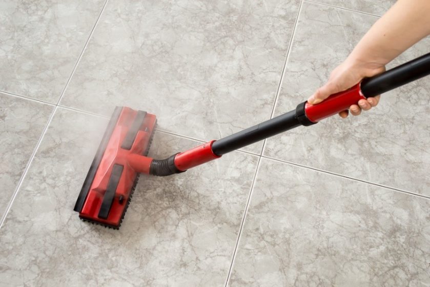 Clean Floor Tile Grout with Steam