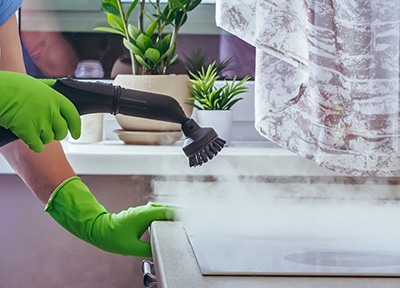 Disinfect Kitchen With Steam Cleaner