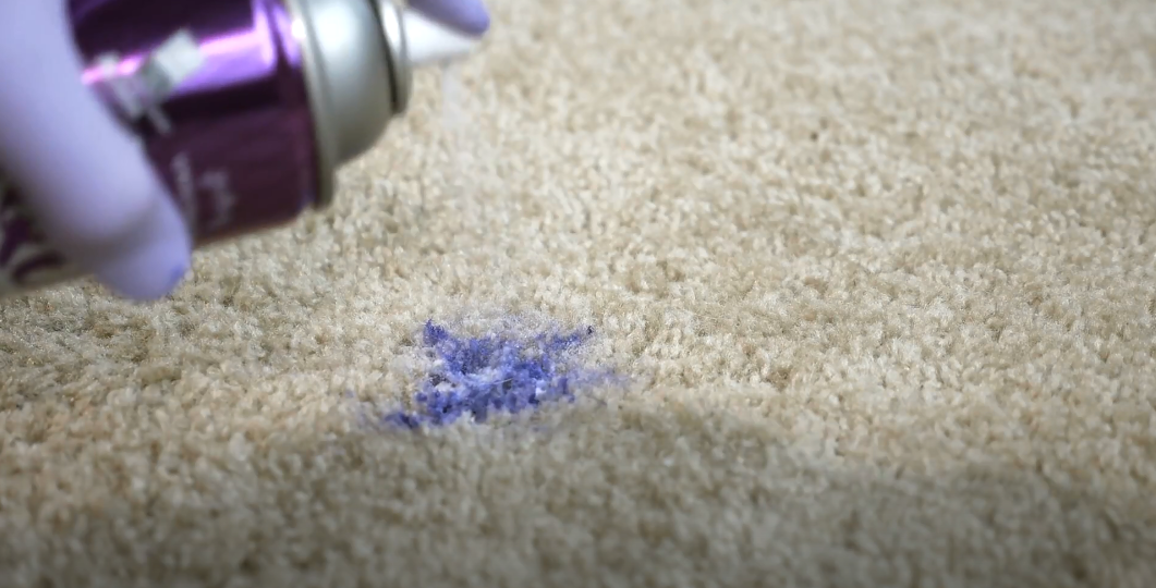 How to get pen ink out of the carpet with a lubricant or grease?