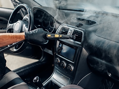 Kill Germs In Car With Steam Cleaner
