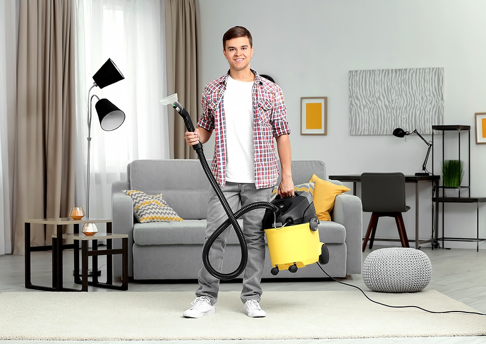 Man With Steam Cleaner