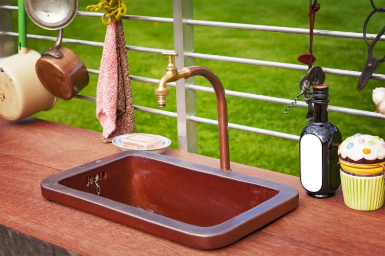 how to clean a copper sink